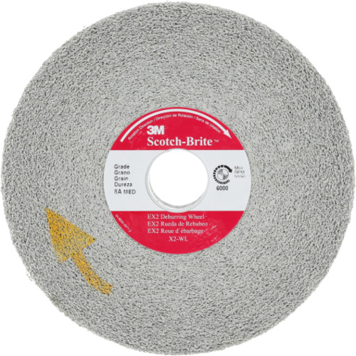 Scotch-Brite EX2 Deburring Wheel X2-WL 8S Fine 12″ × 1/2″ × 5″
